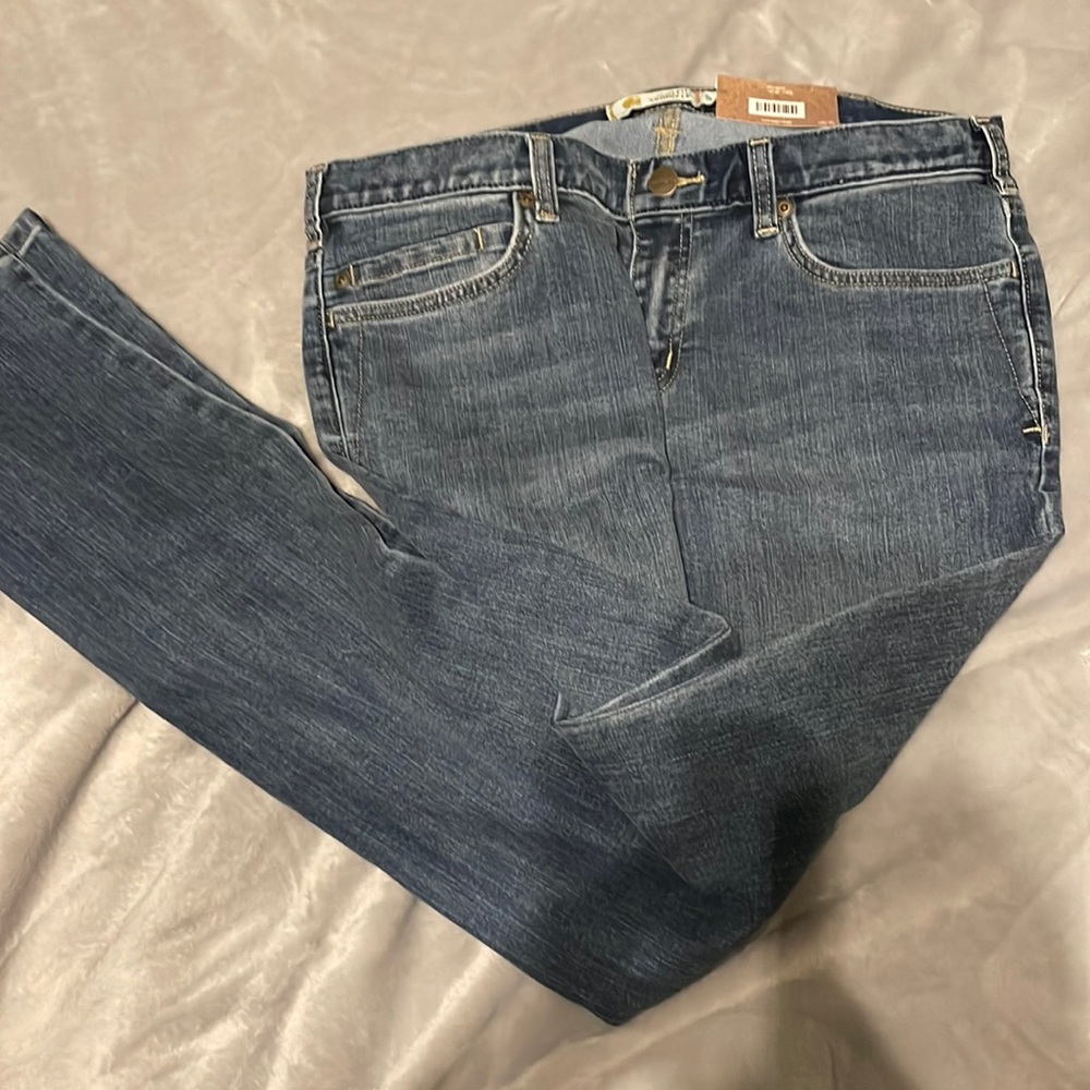 Carhartt Womens Layton Jean size 10 Tall slim fit